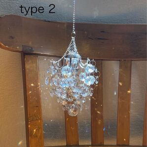 プチ シャンデリア インテリア サンキャッチャー type2 ◇ Antique Prism(アンティーク・プリズム):.゜