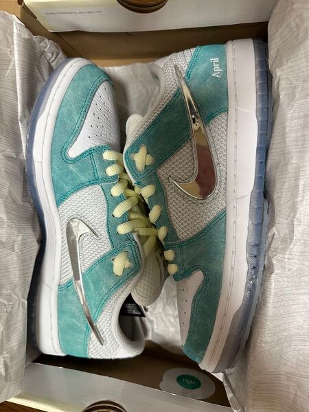 APRIL SKATEBOARDS × Nike SB Dunk Low Pro QS White and Multi-Color