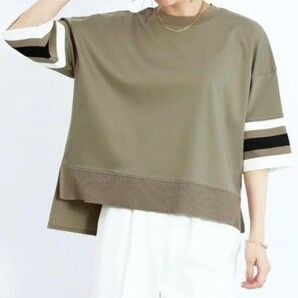 GrandTable 配色ハーフスリーブオーバーTシャツ