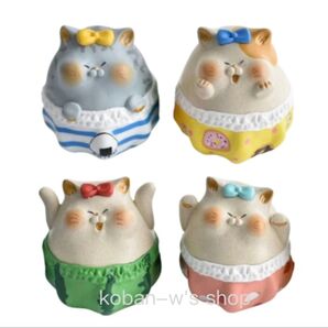 全4種 コンプリート ふくふくまんまる ふくふく まんまる おぱんつねこさん 猫 ネコ ガチャ フィギュア にゃん家の団欒