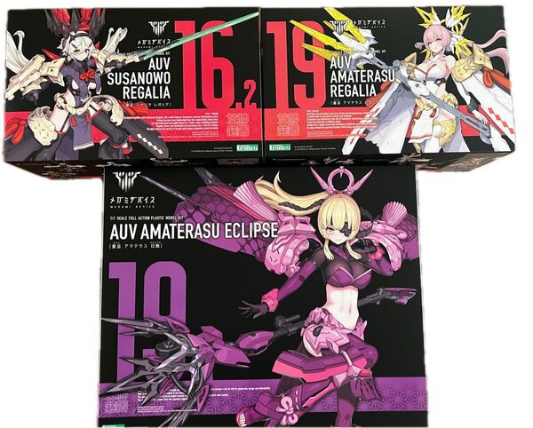 メガミデバイス 皇巫シリーズ3体セット コトブキヤ特典付 新品未使用アマテラス スサノヲ レガリア エクリプス