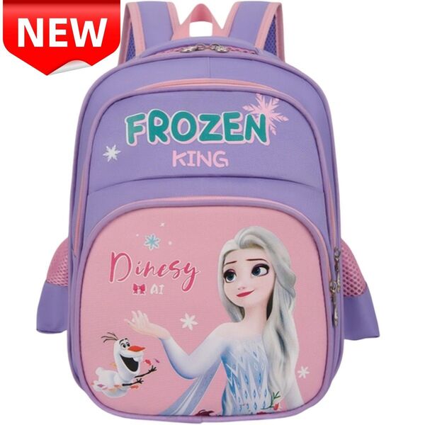 【新品】エルサ アナと雪の女王 キッズリュック 35cm 子供用バッグ 女の子 小学生 通学 遠足 軽量 可愛い ピンク 紫