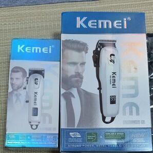 Kemei 電動 バリカン ワイヤレストリマー メンズ プロフェッショヘアカット 大小2個セット 美容師 プロ仕様