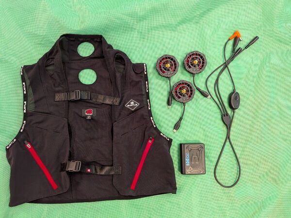 【中古】BURTLE アイスクラフト ペルチェベスト IC101S(フリーサイズ バッテリーセット)