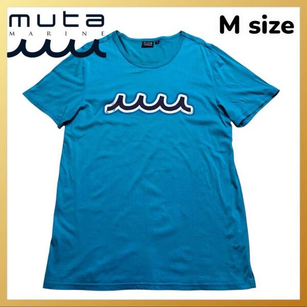 MUTA MARINE ムータ マリン FEVER 半袖 Tシャツ バックプリント ターコイズ GOLF ゴルフ メンズ M ロゴ