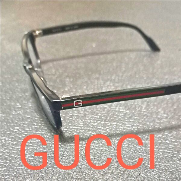 GUCCI 伊達メガネ 度なし 黒フレーム
