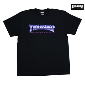 新品 THRASHER Tシャツ M スラッシャー ストリート スケボー スケーター ロゴ 黒 ブラック TH91228