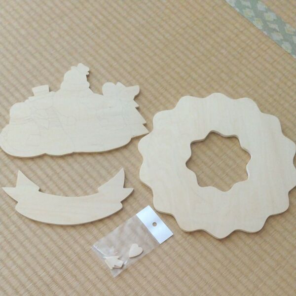 「スノーマンカルテットのリース」クリスマス飾り ハンドメイド パーツ売り