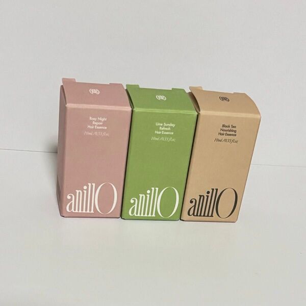 アニーロ anillo ミニエッセンス3種 ヘアエッセンス 10ml ヘアケア ブラックティー ライム ローズムスク