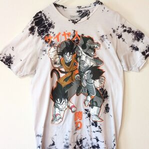 6-14【希少】DRAGON BALL Z ドラゴンボールアニメTシャツ孫悟空ペジータ孫悟飯鳥山明コピーライト入りサイズM