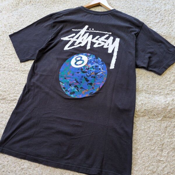 7-16【人気デザイン】Stussy ステューシー 8ボールTシャツ 半袖 バックプリント デカロゴ サイズM