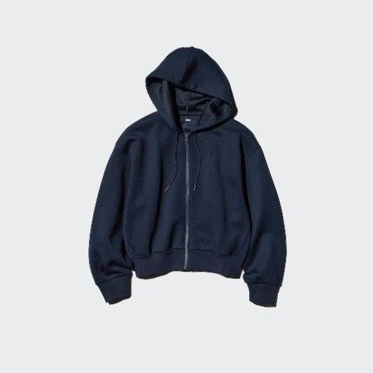UNIQLO ◆ドライスウェットフルジップパーカーLサイズ navy