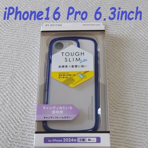 iPhone 16 Pro ケース カバー TOUGH SLIM クリアネイビー