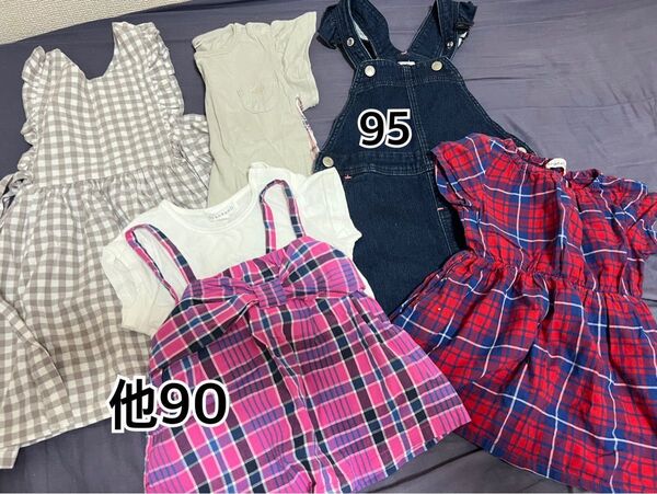 女の子服 まとめ売り 保育園着 90 95 西松屋 バースデイ ブランシェス 夏服 半袖 ワンピース ブラウス セーラー