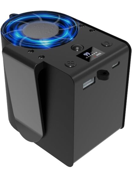 腰掛け扇風機 【21000mAh大容量・1台6役】 ウエストファン ベルトファン 7段階風力調節 LED照明ライト