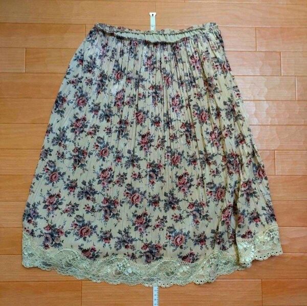 L'EST ROSE レストローズ スカート 花柄 М 厚手①
