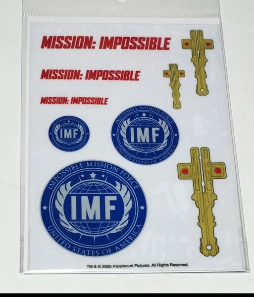 未開封品 イオンシネマ 限定 ミッションインポッシブル ファイナル・レコニング 転写シール シール