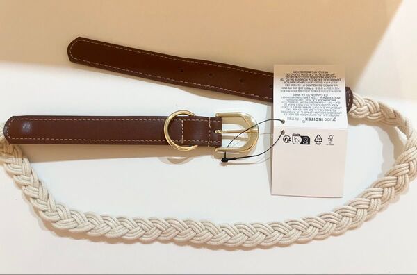 新品★ベルト レザーベルト ZARA レディース ウエストマーク 細ベルト