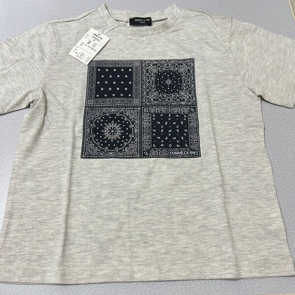 子供服 新品未使用 COMME CA ISM Tシャツ 130cm グレー 半袖 キッズ