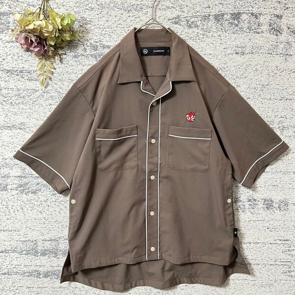 GU×アンダーカバーコラボ オープンカラーシャツ グレー Sサイズ メンズ 半袖