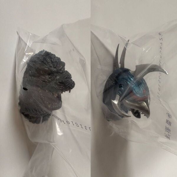 一番くじ ゴジラ 大怪獣列伝G G賞 モンスターヘッドマグネット ゴジラ・ガイガン (2種セット)