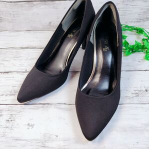 RagOut パンプス 黒 24cm 7cmヒール