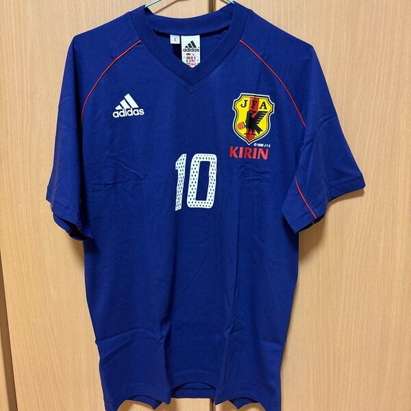 昔の adidas サッカー日本代表 ユニフォーム 10番 KIRIN ブルー レプリカ