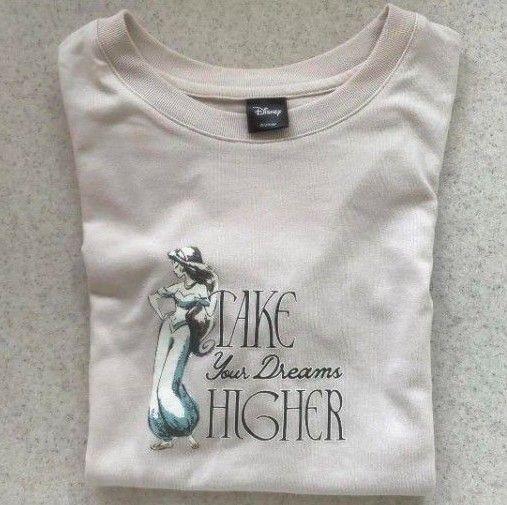 ハニーズ ディズニープリンセスTシャツ アラジン ジャスミン ベージュ S 半袖