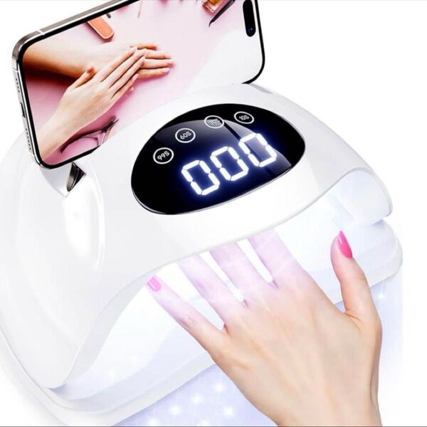 ジェルネイル ライト UVライト タッチパネル全光硬化ジェル対応 スマホスタンド ネイルライト ジェルネイルライト LED UV
