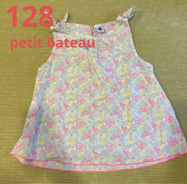 petit bateau プチバトー 女の子 ノースリーブ シャツ サイズ128