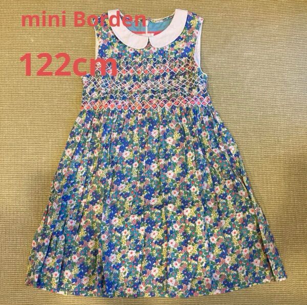 mini Borden ミニボーデン スモッキングワンピース 小花柄 122cm