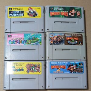 まとめ売り 6本セット スーパーファミコン ドンキーコング スーパーマリオワールド マリオカート ヨッシーアイランド 任天堂