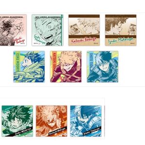 ヒロアカ原画展 スクエアステッカーコレクション 爆豪 緑谷 轟