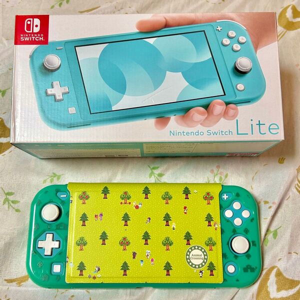 【値下げ中】Nintendo Switch Lite ターコイズ どうぶつの森 カバー付き