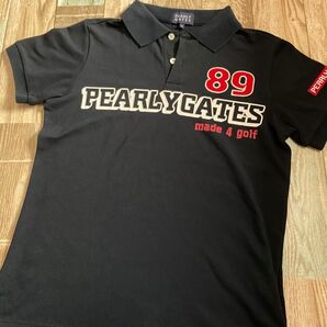 PEARLY GATES 半袖ポロシャツ ゴルフ ブラック サイズ3