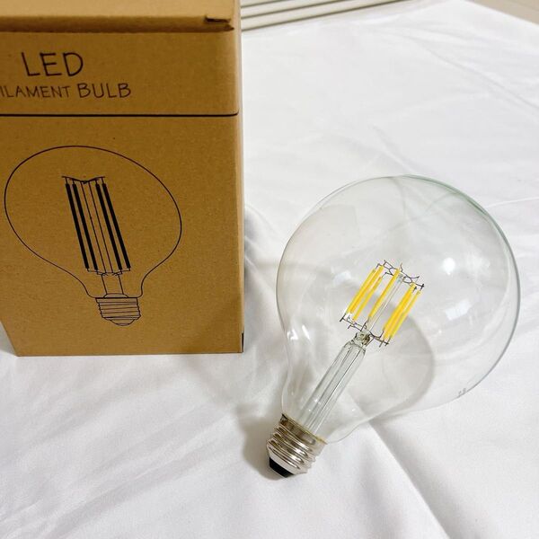 エジソン電球 LED 8W ボール電球 口金E26 昼白色 360度 1個 LED電球 E26 8W