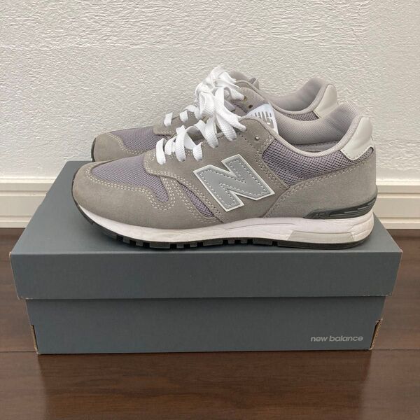New Balance 565 グレー スニーカー 24.5cm 美品 ニューバランス