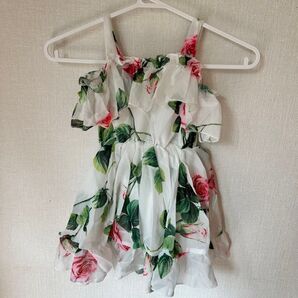 美品*花柄フリルワンピース 90cm ノースリーブ 女の子 フォーマルにも◎