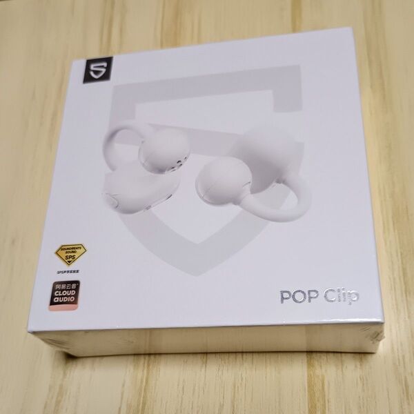 UUイヤーカフ POP Clip ワイヤレスイヤホン ホワイト 白 SOUNDPEATS サウンドピーツ