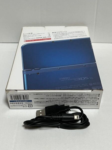 Newニンテンドー3DS LL メタリックブルー+USB充電ケーブル付き