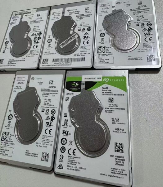 Seagate 2.5インチ 500GB 5点セット