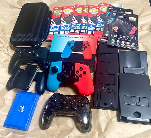 Nintendo Switch ニンテンドースイッチ ワイヤレス コントローラー フィルム ケース グリップ 周辺機 まとめ