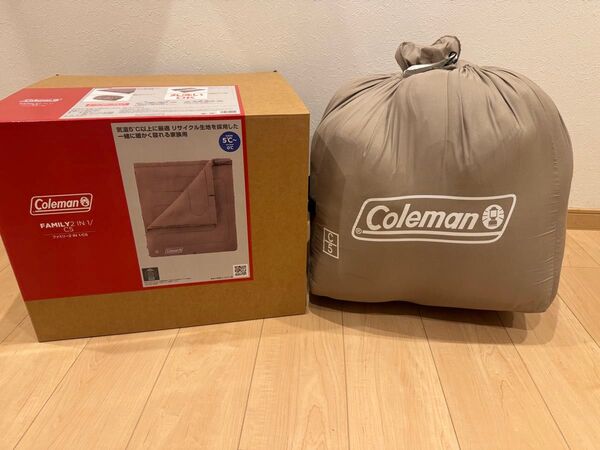Coleman コールマン シュラフ C5 寝袋 スリーピングバッグ キャンプ グレージュ ファミリー 封筒型