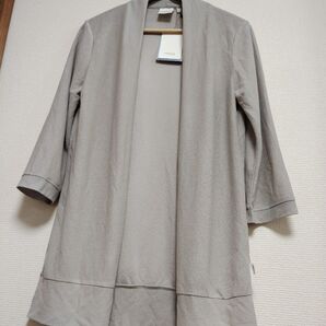 新品nanoca by moca ノーカラーサマーカーディガン グレー Lサイズ