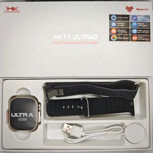 HK11 ULTRA3 スマートウォッチ 本体カラーシルバー バンドブラック
