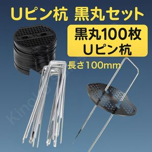 Uピン杭 強力固定 ガーデニング用品 園芸 防草 簡単設置 テント 100本 防草シート 園芸 家庭菜園