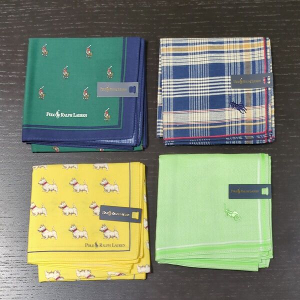 POLO RALPH LAUREN ハンカチ 4枚セット 新品 未使用