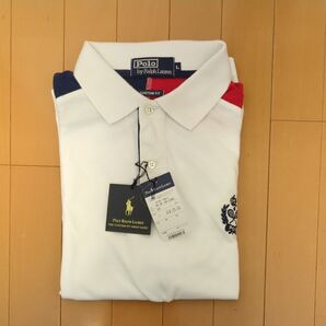 POLO RALPH LAUREN カスタムフィット メッシュ ポロシャツ ホワイト L 未使用