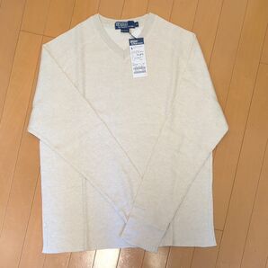 POLO RALPH LAUREN 長袖カットソー Vネック ベージュ