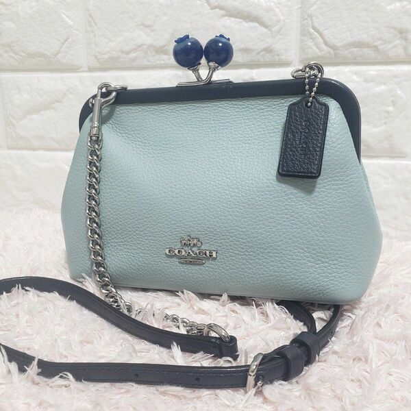 COACH コーチ がま口 チェーンショルダーバック 美品